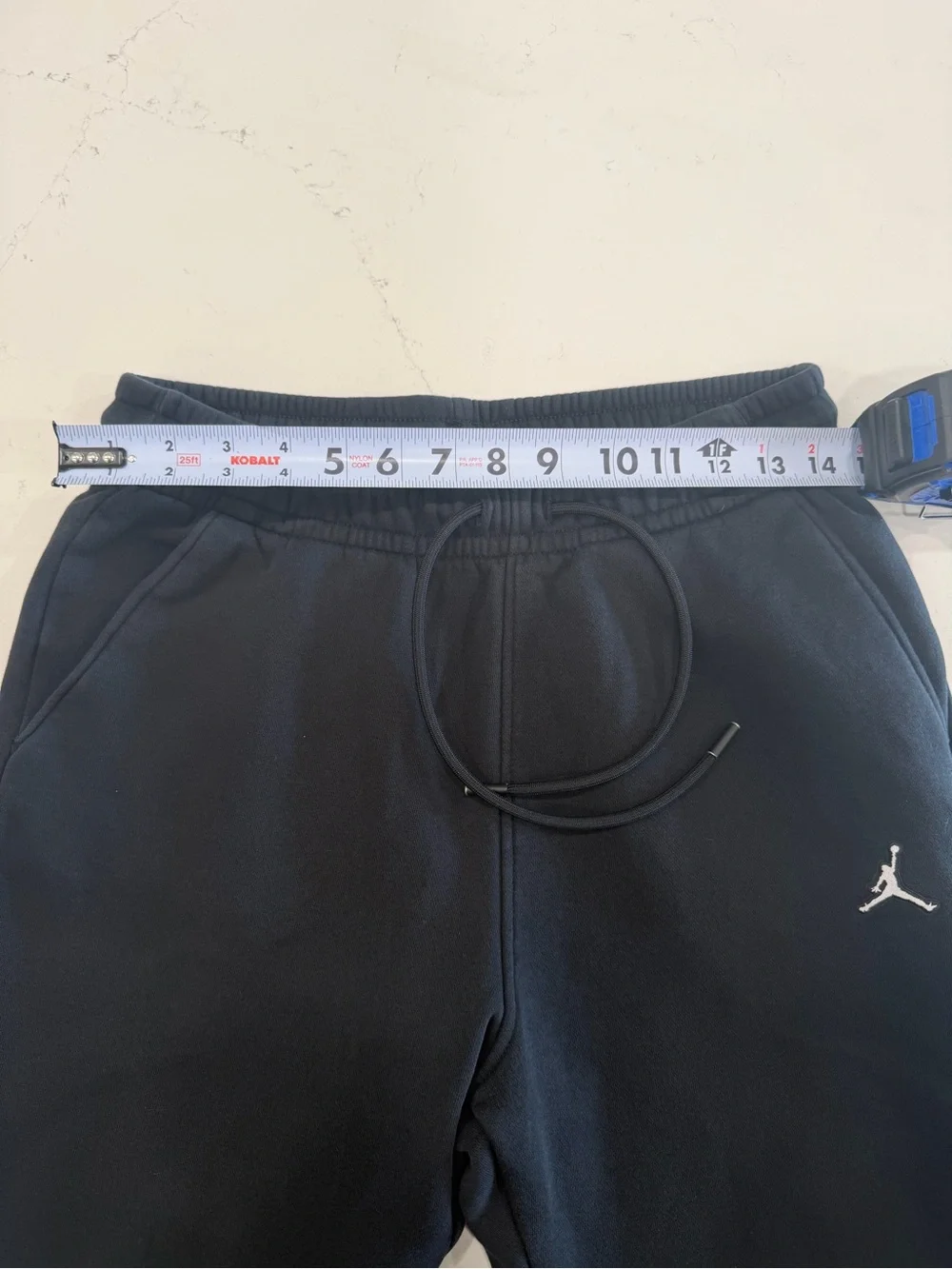 Nike Jordan Men’s Black Joggers with White Jumpman - Small